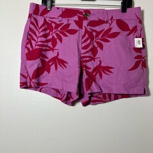 Old Navy Pink and Red High-Rise Printed Shorts